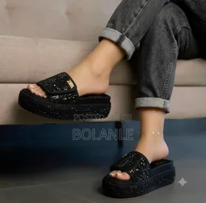 Zara Rhinestone-Studded Women's Slippers