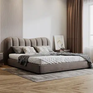Well Padded Bedframe With Foreign Fabric and Very Good Finishing