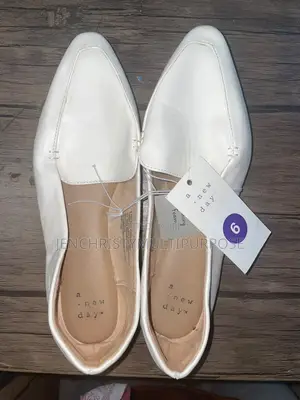 Women's White Square-Toe Loafers