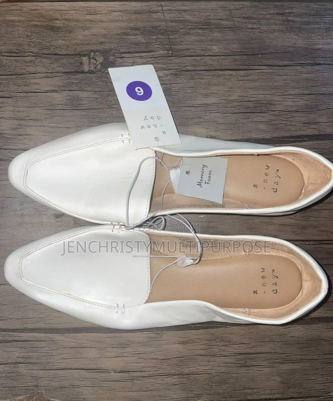 Women's White Square-Toe Loafers