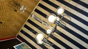 Satin Chrome Six Hands Simple Chandelier Light