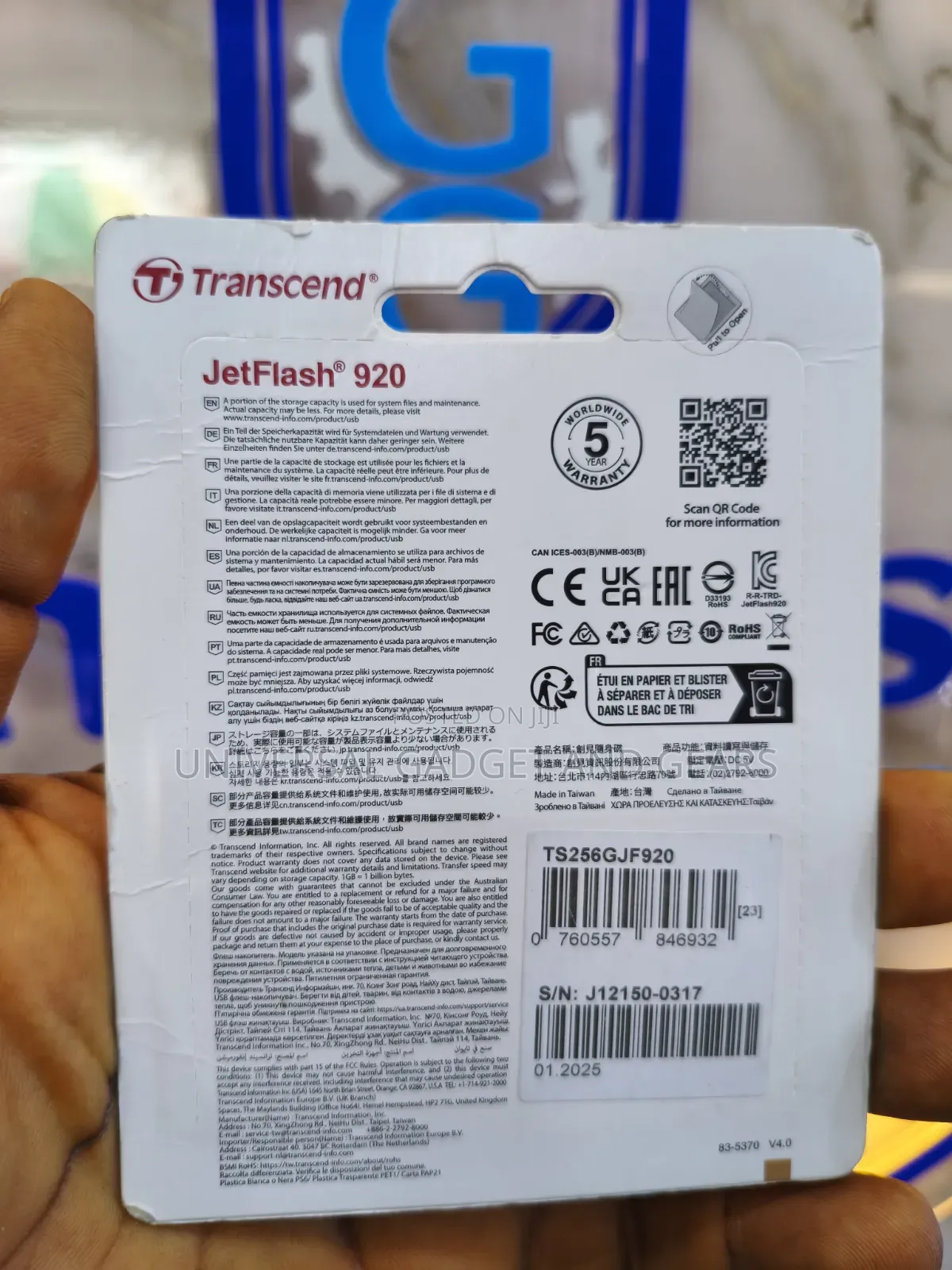 Transcend Jetflash 920 USB Flash Drive ( 256gb ) 420mb/S