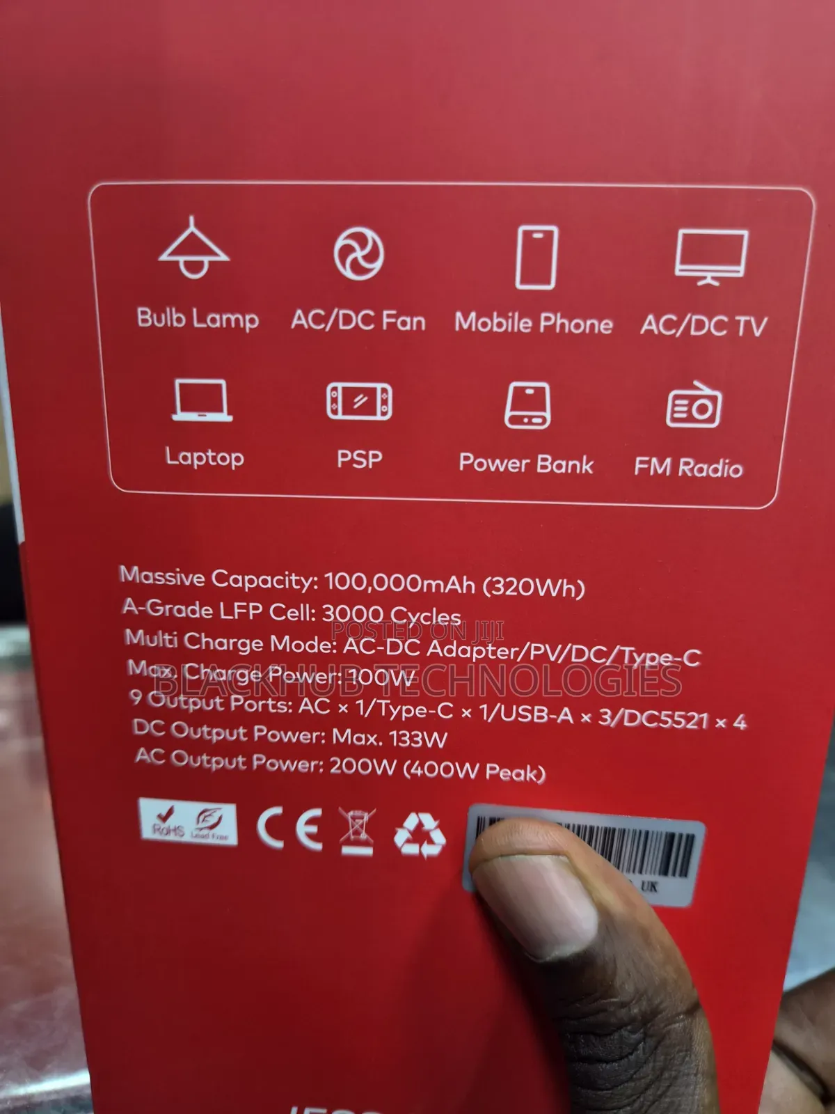 Itel Power Go Pro Iess-320act 100000mah With AC Output