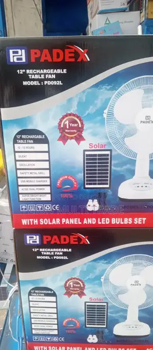 Padex Solar Rechargeable Fan