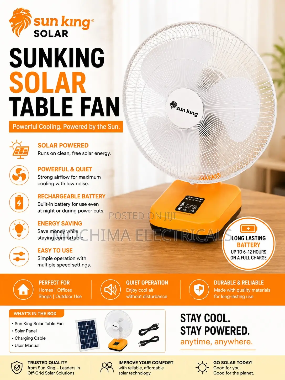 Sinking Solar Table Fan