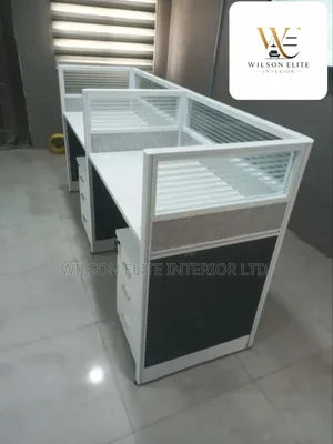 Straight 2 Seater Office Workstation Table