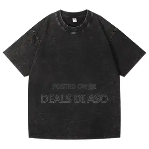 Unisex Retro Heavy Craft Loose Pure Color Short-Sleeved