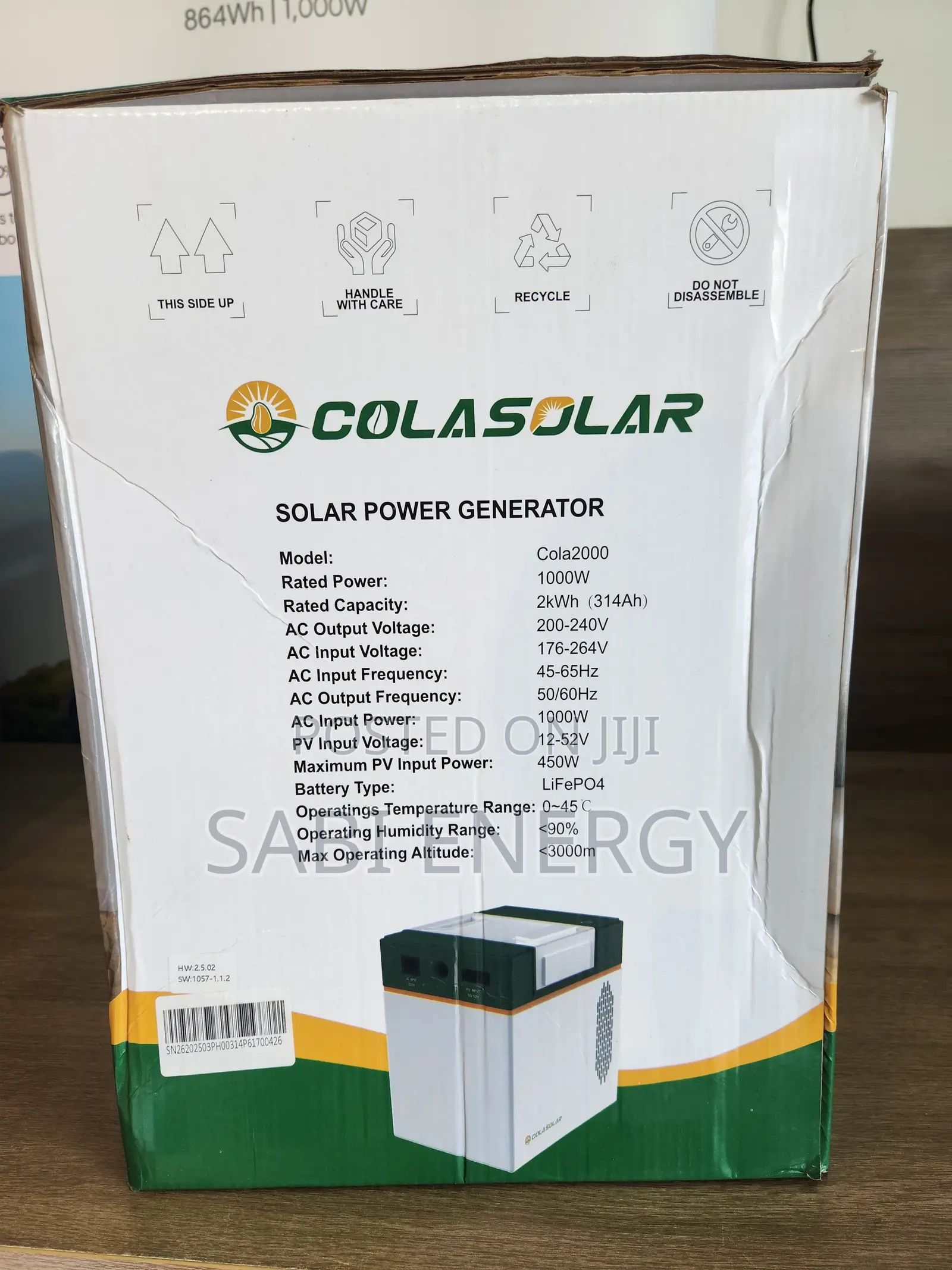 Cola 2kwh Solar Power Generator
