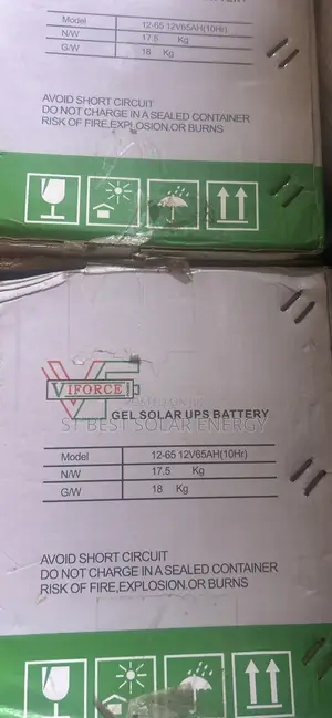 65Ah Viforce Gel Solar Battery
