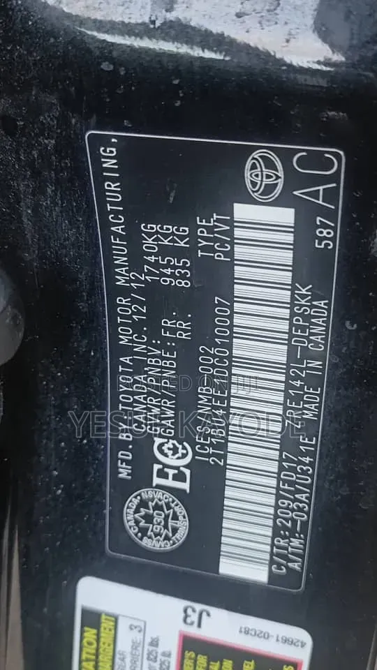 Toyota Corolla 2013 Black