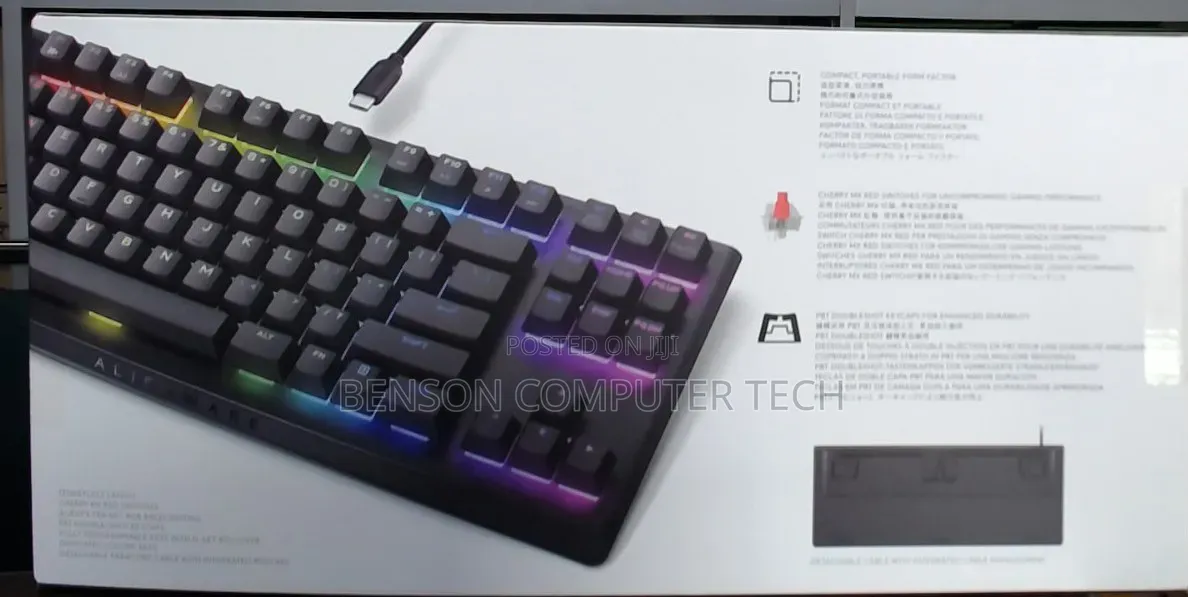 Alienware AW420K Tenkeyless (TKL) Gaming Keyboard.