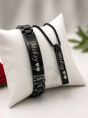 Matching Black Bracelet Set