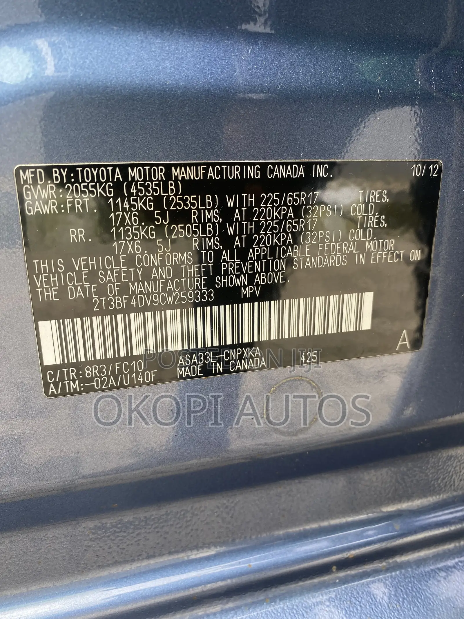 Toyota RAV4 2013 Blue