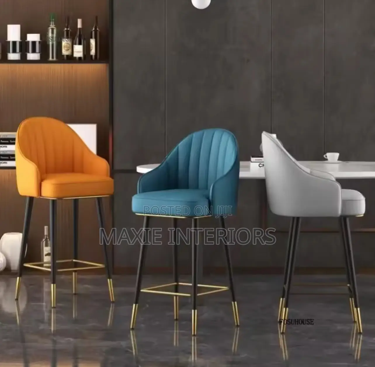 Modern High Restaurant, Kitchen, Bar Stools