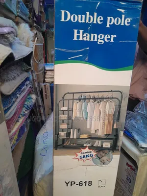 Heavy-Duty 58KG Double Pole Clothes Hanger Storage Rack -ModelYP-618