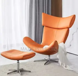 Comfortable Ergonomic Living Room Modern Leather Nordic Sofa Chairs