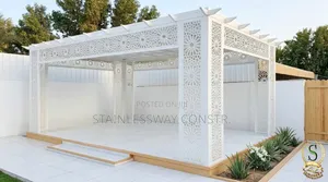 White Sitout Lasercut Gazebo
