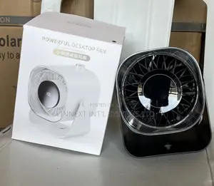 Portable, Rechargeable High-Speed Desktop and Wall-Mounted Turbo Fan