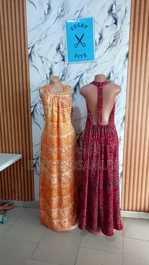 Adire Backless Gown