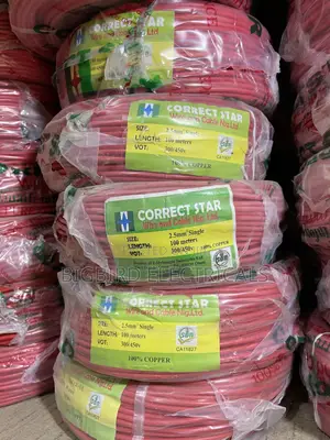 Correct Star 2.5mm Single Cable 100m - 100% Copper - Heavy Duty