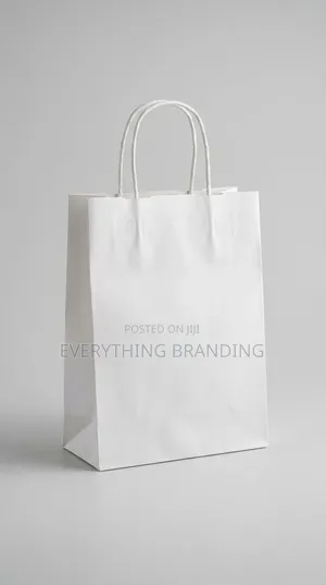 A4 White Kraft Paper Bag for Shopping Packaging