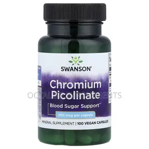 Swanson Vitamins, Chromium Picolinate, 200 McG, 100 Vegan Capsules