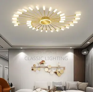 Nordic Minimalist Round LED Ceiling Chandelier Lamps Living Room Light