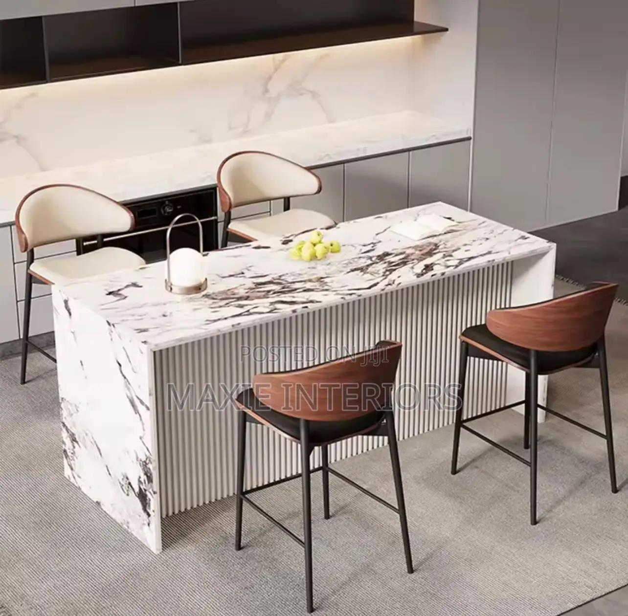 Modern Design Solid Wood Coffee Comfortable High Bar Stool Furniture