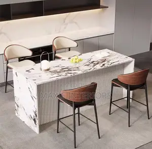 Modern Design Solid Wood Coffee Comfortable High Bar Stool Furniture