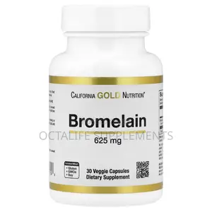 California Gold Nutrition, Bromelain, 625 Mg, 30 Veggie Capsules