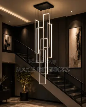Modern Luxury LED Adjustable Staircase Chandelier