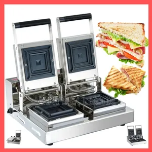 Commercial-Grade Electric Dual-Head Square Sandwich Maker (Machine)