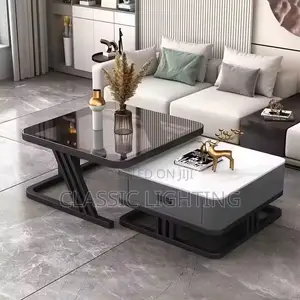 Modern Square Marble Coffee Table, Suitable for Living Room