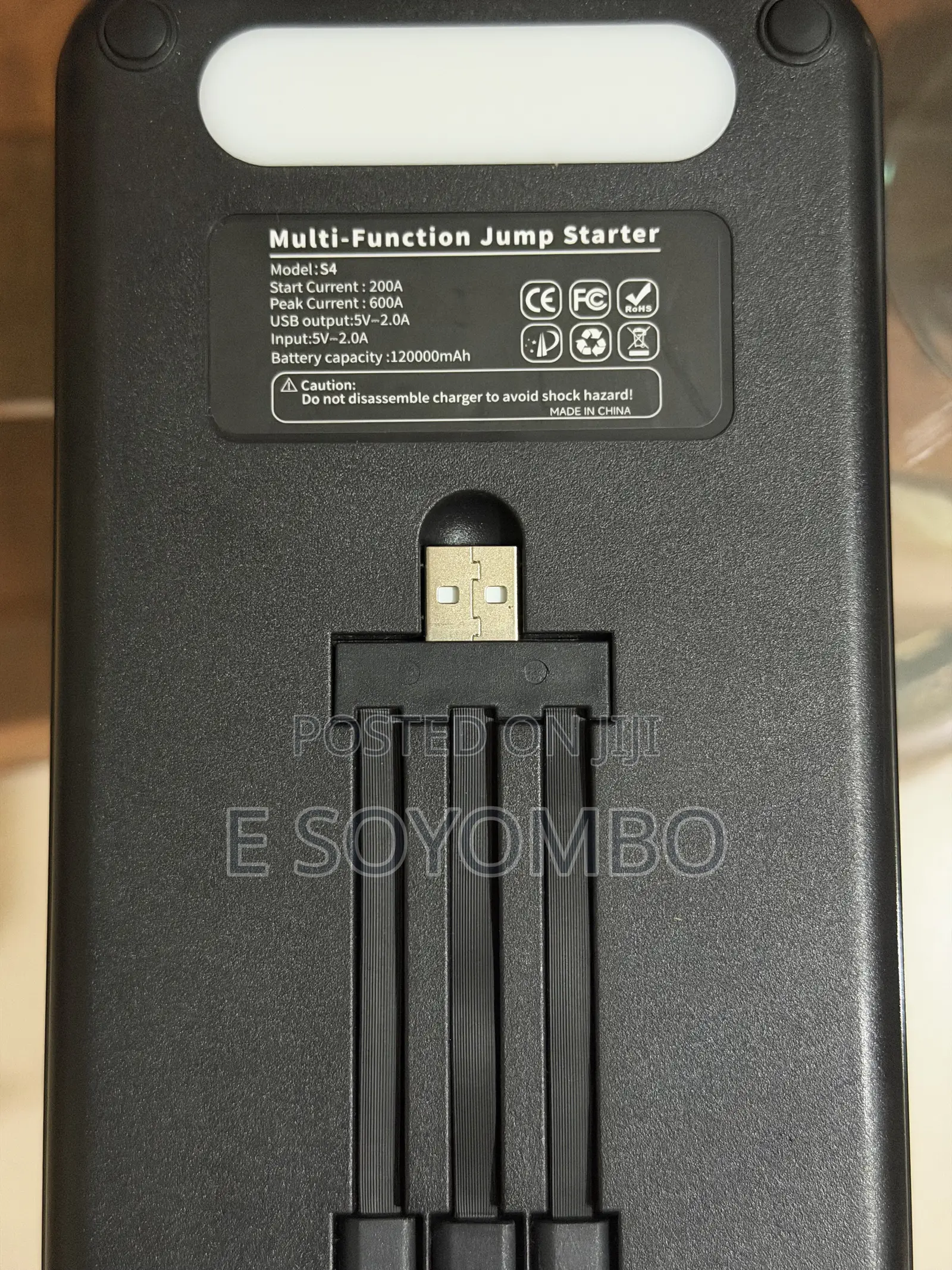 Multifunctional Solar Jump Starter Air Compressor