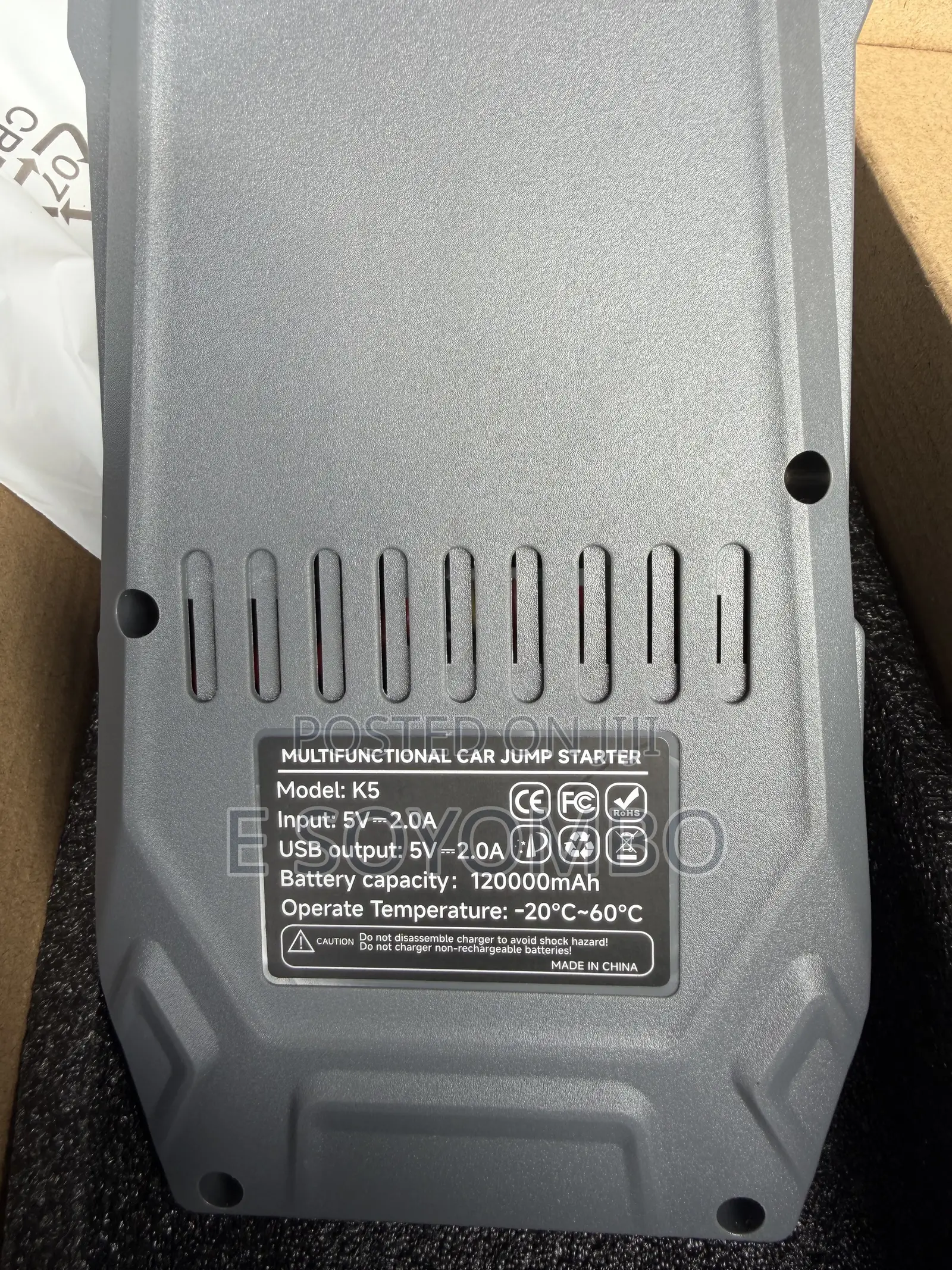 Multifunctional Solar Jump Starter Air Compressor