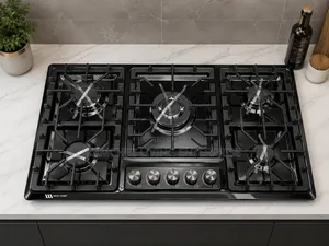 Luxury 5 Burner Stainless Steel Gas Cooker