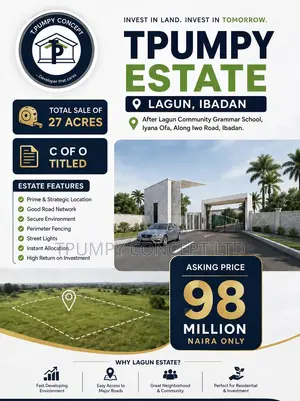 TOTAL SALES OF 27 Acres of Prime Estate Land for Sale – Lagun, Ibadan