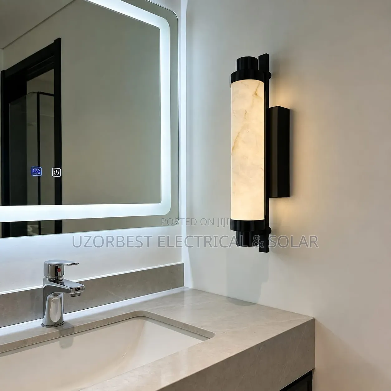 Black Body Marble Wall Light