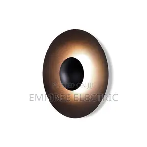 Nordic Wood Grain Round LED Wall