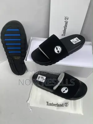 Premium Timberland Designer Slides / Slippers + Box