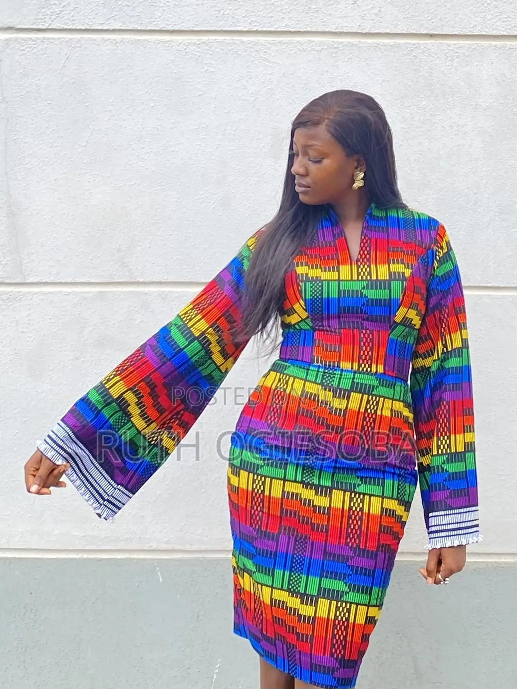 Akwete Ankara Gown