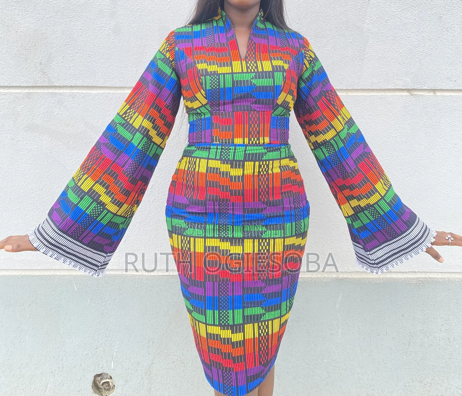 Akwete Ankara Gown