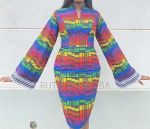 Akwete Ankara Gown