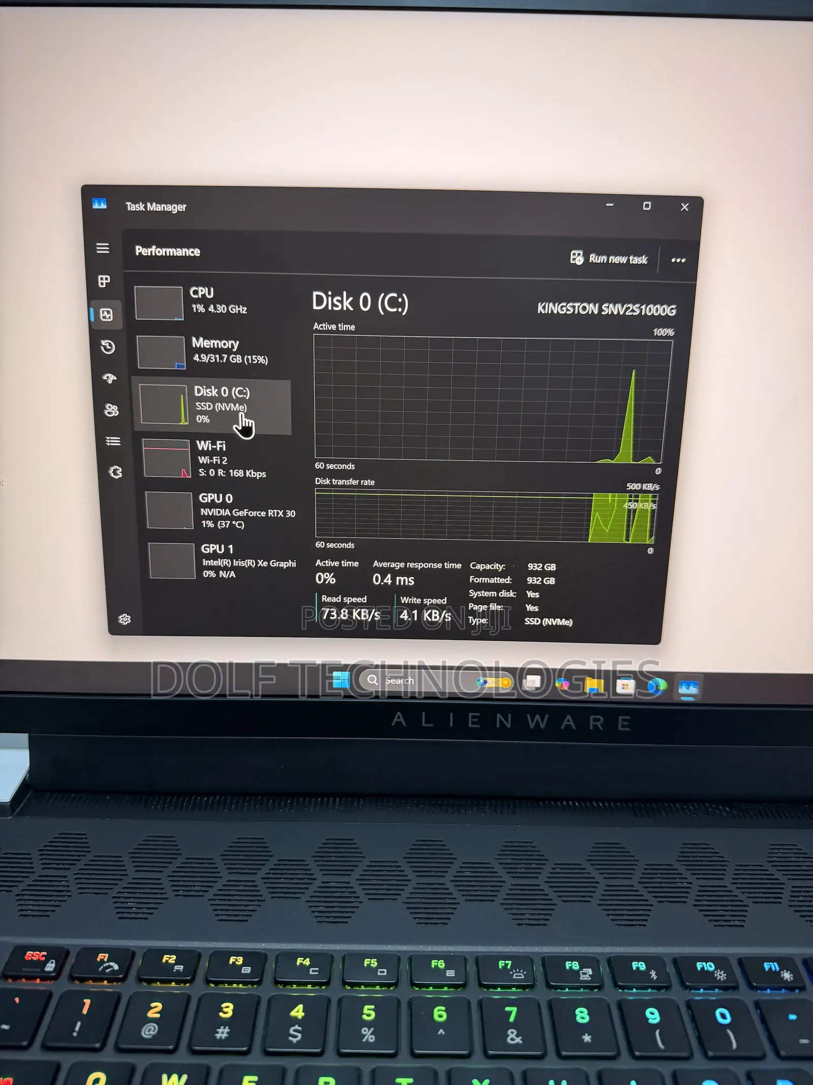 Laptop Alienware X17 R2 32GB Intel Core i9 SSD 1T