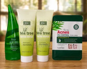 Tea Tree Acne Skincare Set + 99% Aloe Vera Gel - Oil Control