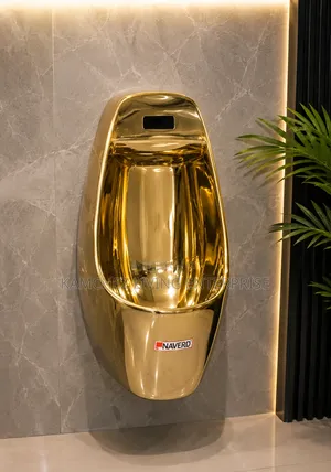 Luxury Gold Wall-Mounted Sensor Urinal