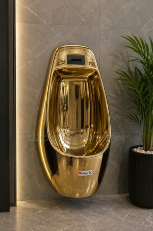 Luxury Gold Wall-Mounted Sensor Urinal