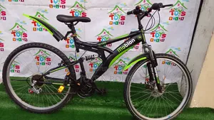 Bicycle Motion With Disc Brake and Full Suspension