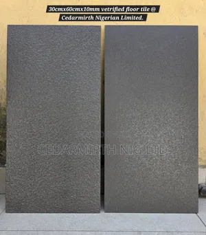 Italian Standard 30x60 Vetrified Rough Plain Dark Grey Tiles