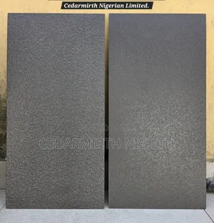 Italian Standard 30x60 Vetrified Rough Plain Dark Grey Tiles